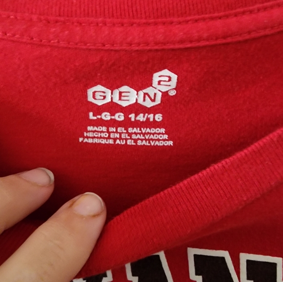 Arkansas Razorbacks youth long sleeve tee shirt size lg 14/16 - Picture 2 of 2